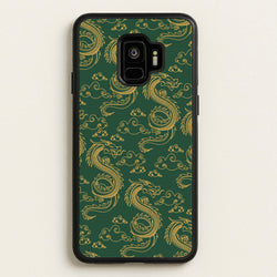 Green And Gold Dragon Pattern  - Dragon Patterns Phone Case for Galaxy S9