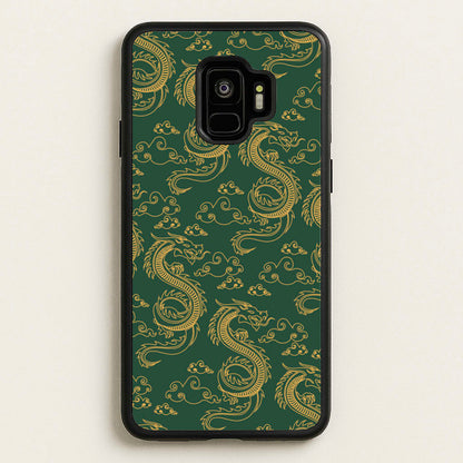 Green And Gold Dragon Pattern  - Dragon Patterns Phone Case for Galaxy S9