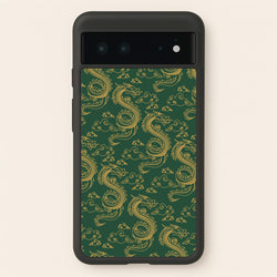 Green And Gold Dragon Pattern  - Dragon Patterns Phone Case for Google Pixel 6