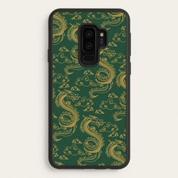 Green And Gold Dragon Pattern  - Dragon Patterns Phone Case for Galaxy S9 Plus