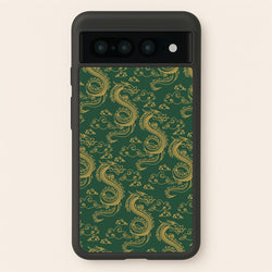 Green And Gold Dragon Pattern  - Dragon Patterns Phone Case for Google Pixel 7 Pro