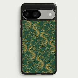 Green And Gold Dragon Pattern  - Dragon Patterns Phone Case for Google Pixel 9 / 9 Pro