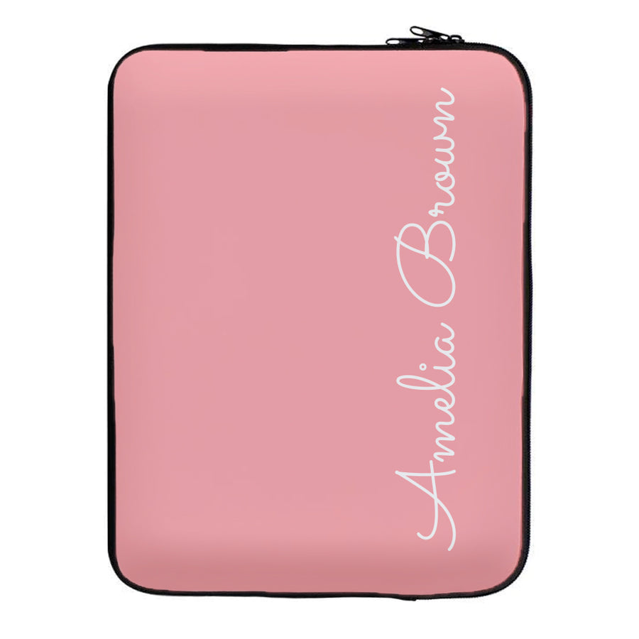 Dust Pink Personalised Laptop Sleeve