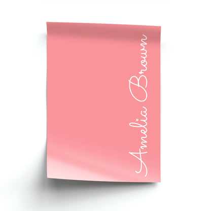 Dust Pink Personalised Poster