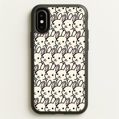 Bunny Rabbit Pattern  - Easter Phone Case for iPhone X / XS