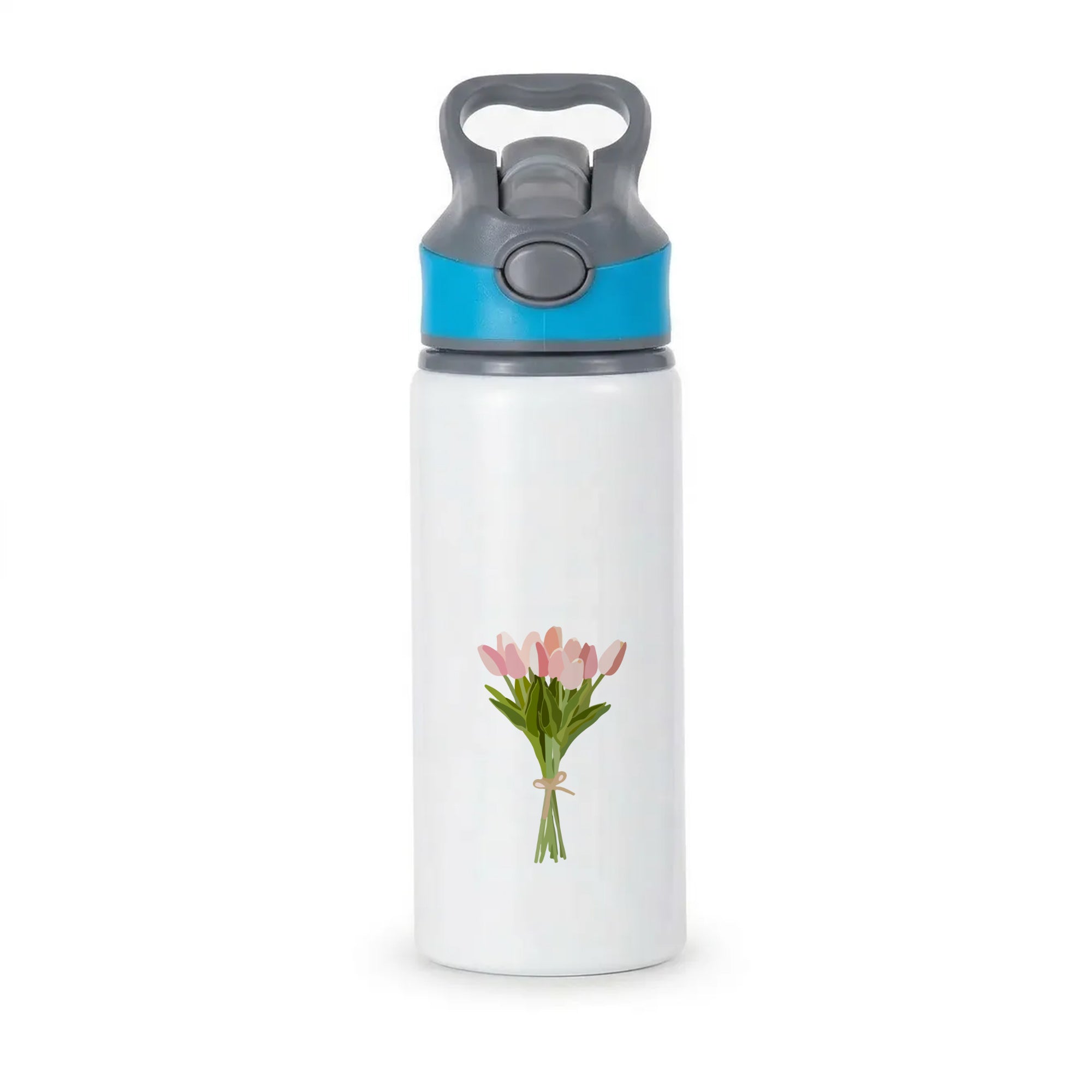 Spring Tulips Active Water Bottle - Blue