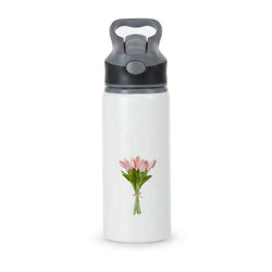 Spring Tulips Active Water Bottle - Black