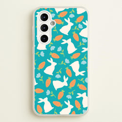 Bunnies And Carrots - Easter Patterns  - Easter Phone Case for Galaxy A54
