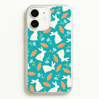 Bunnies And Carrots - Easter Patterns  - Easter Phone Case for iPhone 11