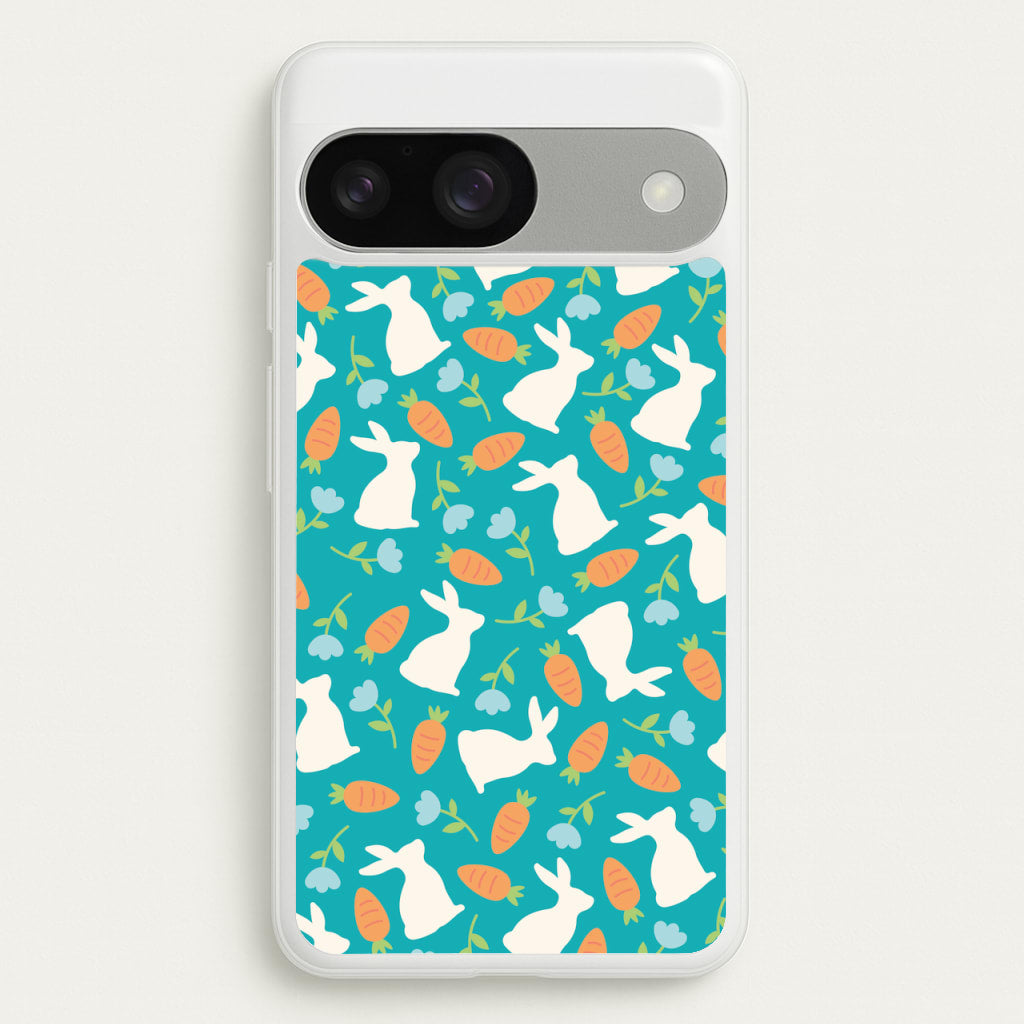 Bunnies And Carrots - Easter Patterns  - Easter Phone Case for Google Pixel 9 / 9 Pro
