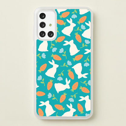 Bunnies And Carrots - Easter Patterns  - Easter Phone Case for Galaxy A71