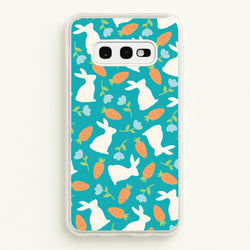 Bunnies And Carrots - Easter Patterns  - Easter Phone Case for Galaxy S10e