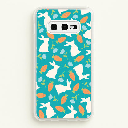 Bunnies And Carrots - Easter Patterns  - Easter Phone Case for Galaxy S10e
