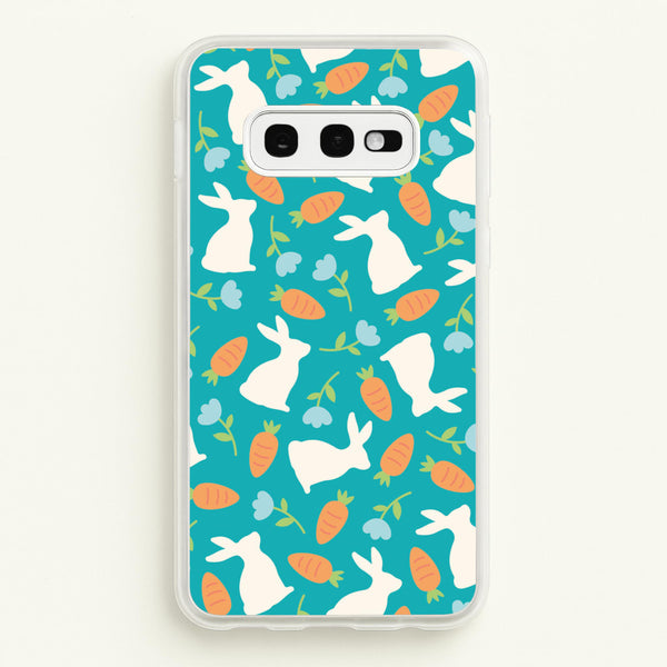 Bunnies And Carrots - Easter Patterns  - Easter Phone Case for Galaxy S10e