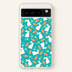 Bunnies And Carrots - Easter Patterns  - Easter Phone Case for Google Pixel 8 Pro