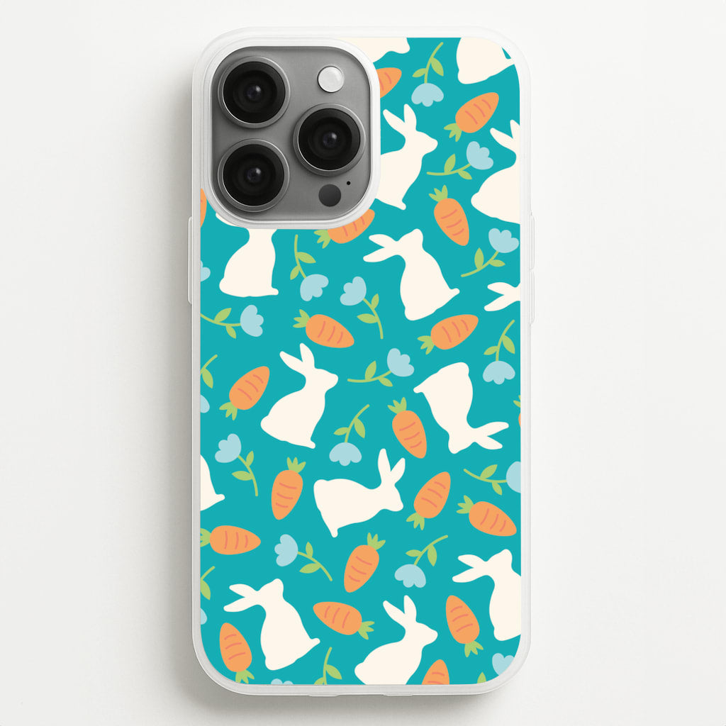 Bunnies And Carrots - Easter Patterns  - Easter Phone Case for iPhone 13 Pro Max