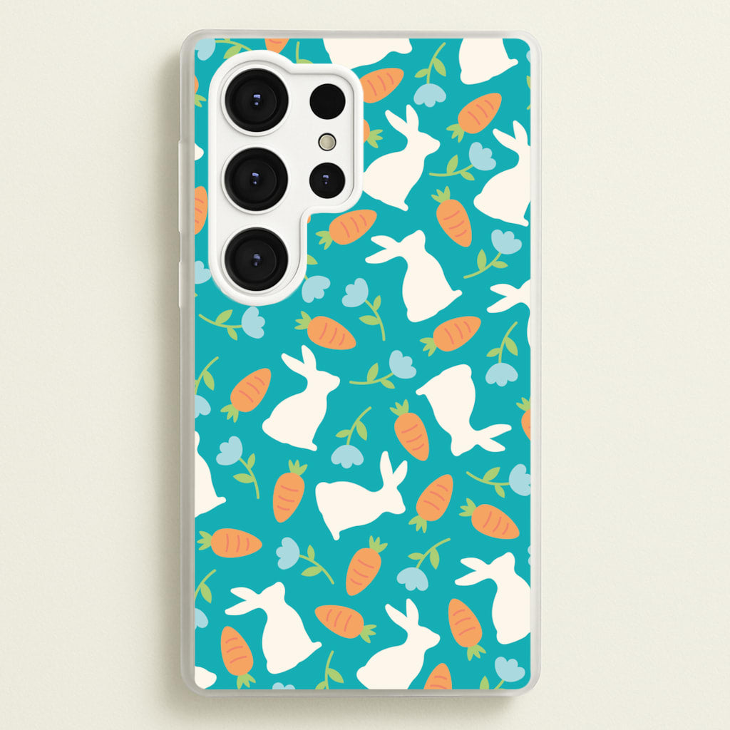 Bunnies And Carrots - Easter Patterns  - Easter Phone Case for Galaxy S25 Ultra