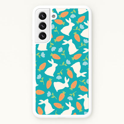 Bunnies And Carrots - Easter Patterns  - Easter Phone Case for Galaxy S22 Plus