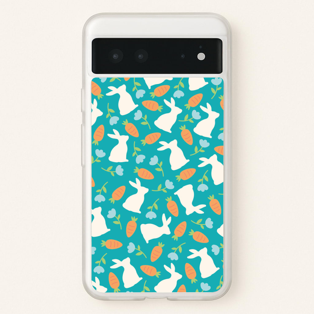 Bunnies And Carrots - Easter Patterns  - Easter Phone Case for Google Pixel 6