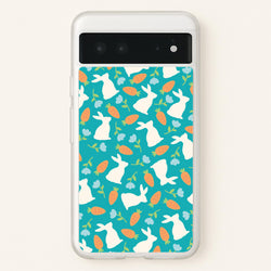 Bunnies And Carrots - Easter Patterns  - Easter Phone Case for Google Pixel 6