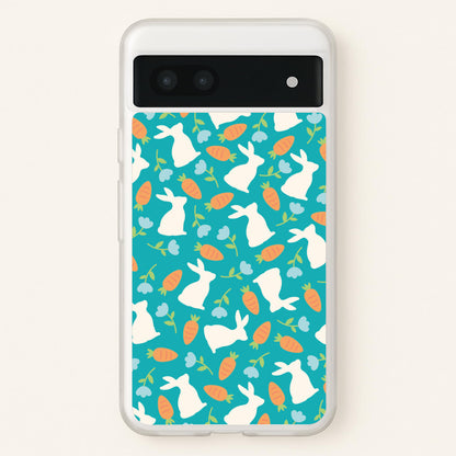 Bunnies And Carrots - Easter Patterns  - Easter Phone Case for Google Pixel 7a