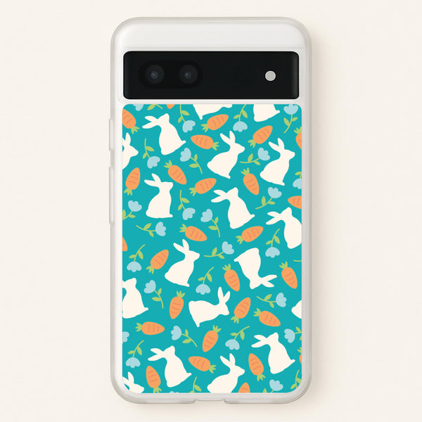 Bunnies And Carrots - Easter Patterns  - Easter Phone Case for Google Pixel 7a