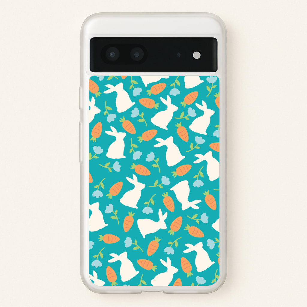 Bunnies And Carrots - Easter Patterns  - Easter Phone Case for Google Pixel 7