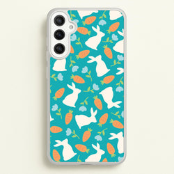 Bunnies And Carrots - Easter Patterns  - Easter Phone Case for Galaxy A34