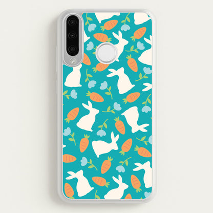 Bunnies And Carrots - Easter Patterns  - Easter Phone Case for Huawei P30 Lite