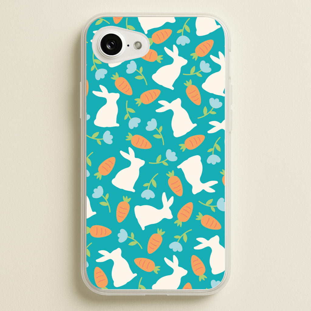 Bunnies And Carrots - Easter Patterns  - Easter Phone Case for iPhone 16e