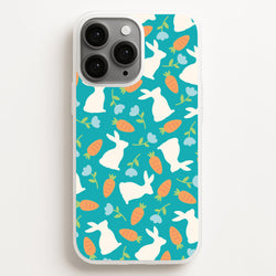 Bunnies And Carrots - Easter Patterns  - Easter Phone Case for iPhone 11 Pro
