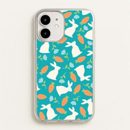 Bunnies And Carrots - Easter Patterns  - Easter Phone Case for iPhone 12 Mini