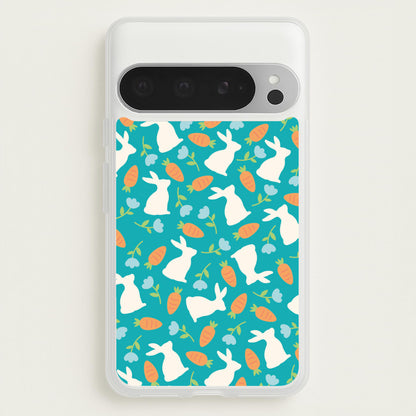 Bunnies And Carrots - Easter Patterns  - Easter Phone Case for Google Pixel 9 Pro XL