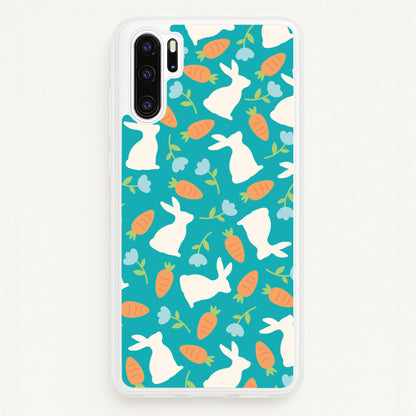 Bunnies And Carrots - Easter Patterns  - Easter Phone Case for Huawei P30 Pro