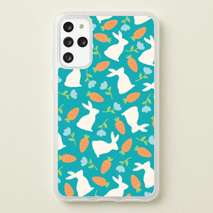 Bunnies And Carrots - Easter Patterns  - Easter Phone Case for Galaxy S20 Plus