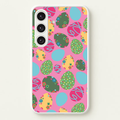 Pink Easter Eggs - Easter Patterns  - Easter Phone Case for Galaxy S25