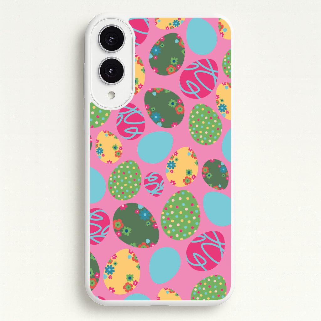Pink Easter Eggs - Easter Patterns  - Easter Phone Case for Galaxy S25 Edge