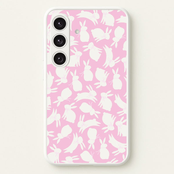 Bunnies And Bows - Easter Patterns  - Easter Phone Case for Galaxy S24