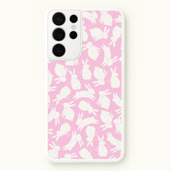 Bunnies And Bows - Easter Patterns  - Easter Phone Case for Galaxy S21 Ultra