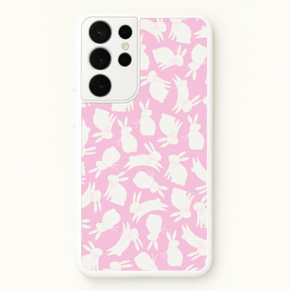 Bunnies And Bows - Easter Patterns  - Easter Phone Case for Galaxy S21 Ultra