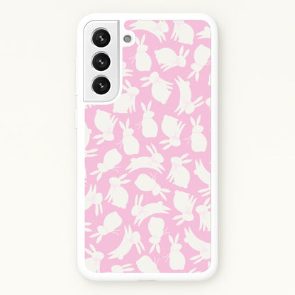Bunnies And Bows - Easter Patterns  - Easter Phone Case for Galaxy S21FE