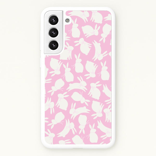Bunnies And Bows - Easter Patterns  - Easter Phone Case for Galaxy S21FE