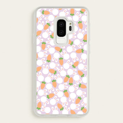 Rabbits And Carrots - Easter Patterns  - Easter Phone Case for Galaxy S9 Plus