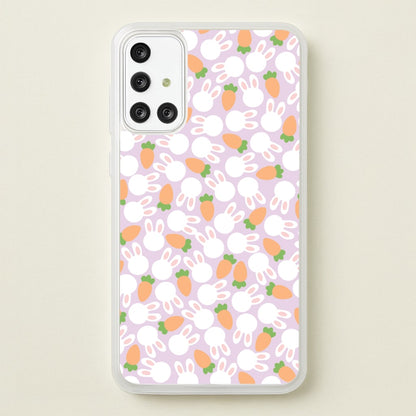 Rabbits And Carrots - Easter Patterns  - Easter Phone Case for Galaxy A71