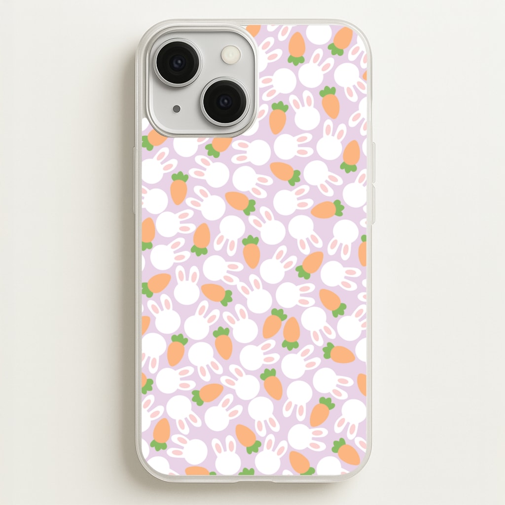 Rabbits And Carrots - Easter Patterns  - Easter Phone Case for iPhone 13 Mini