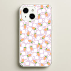 Rabbits And Carrots - Easter Patterns  - Easter Phone Case for iPhone 15 Plus