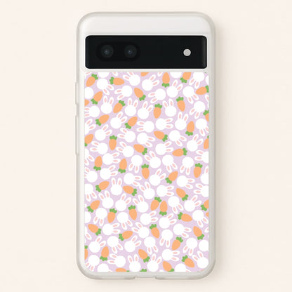 Rabbits And Carrots - Easter Patterns  - Easter Phone Case for Google Pixel 7a