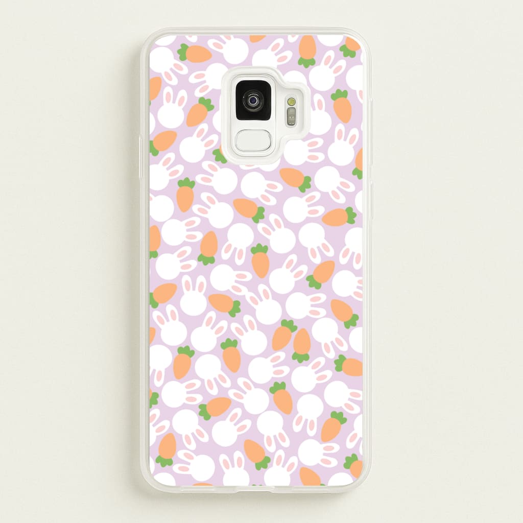 Rabbits And Carrots - Easter Patterns  - Easter Phone Case for Galaxy S9