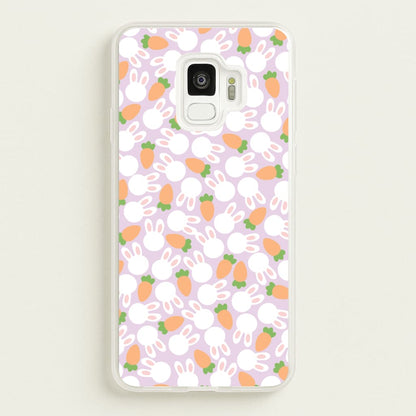 Rabbits And Carrots - Easter Patterns  - Easter Phone Case for Galaxy S9