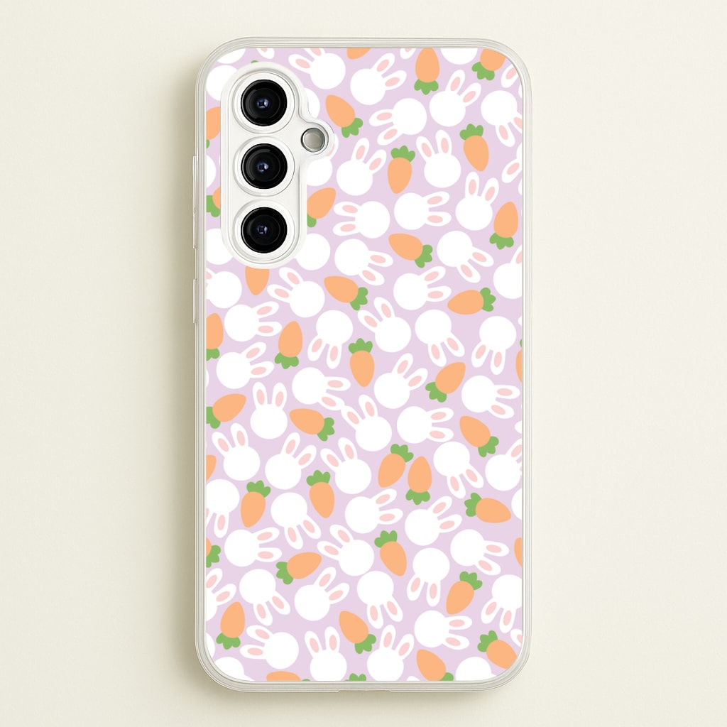 Rabbits And Carrots - Easter Patterns  - Easter Phone Case for Galaxy A54